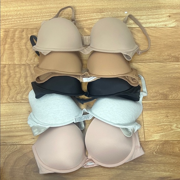 Set of 5 Victorias Secret Pink Bras 34D - Picture 1 of 7